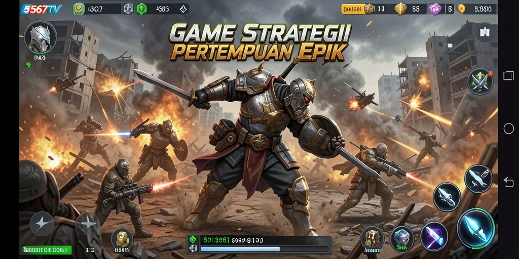 Tampilan keseruan pertempuran 567TV dengan strategi mendebarkan.