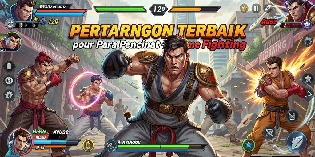 Screenshot gameplay AYU89 menampilkan adu jotos yang seru.