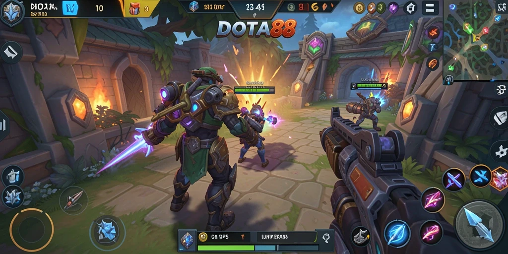 Tampilan permainan DOTA88 yang seru dan mendebarkan saat pertempuran berlangsung.