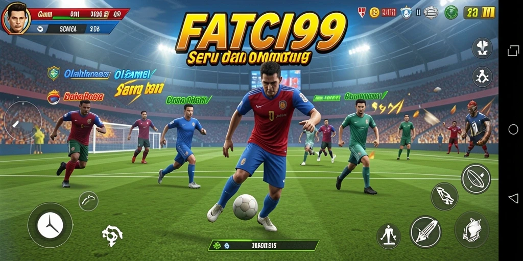 Tampilan gameplay seru dalam FATCI99 dengan berbagai pilihan olahraga.