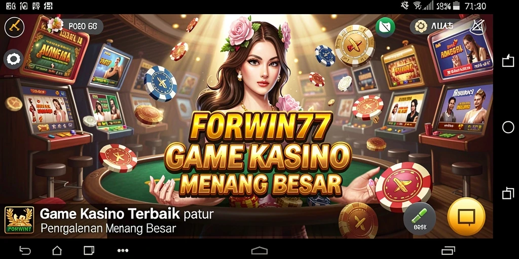 Tampilan screenshot <strong>FORWIN77</strong> menunjukkan keseruan permainan kasino yang mendebarkan.