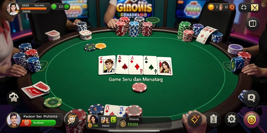 Screenshot G668 menampilkan gameplay Poker yang seru dan menarik.
