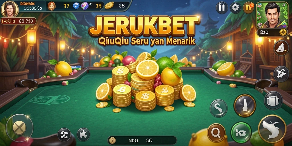 Tampilan gameplay menarik saat bermain QiuQiu di JERUKBET.