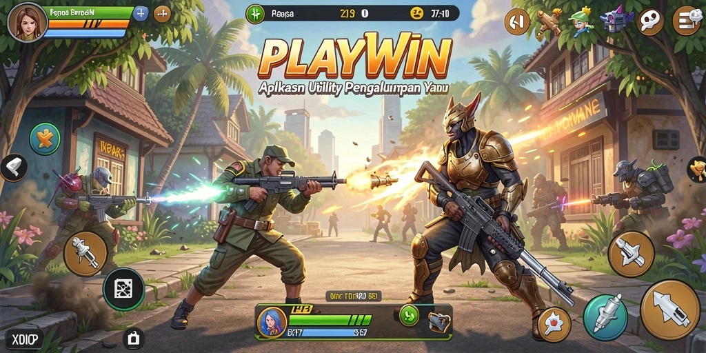 Tampilan antarmuka PLAYWIN yang menarik dan fungsional.