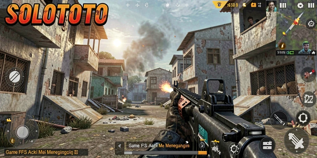Tampilan gameplay seru dengan aksi tembak-menembak yang intens.